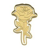 Rose flower with stem 1 cookie cutter and stamp