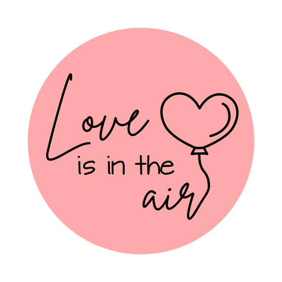 Love is in the air lettering stamp