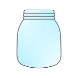 Mason jar cookie cutter and stamp
