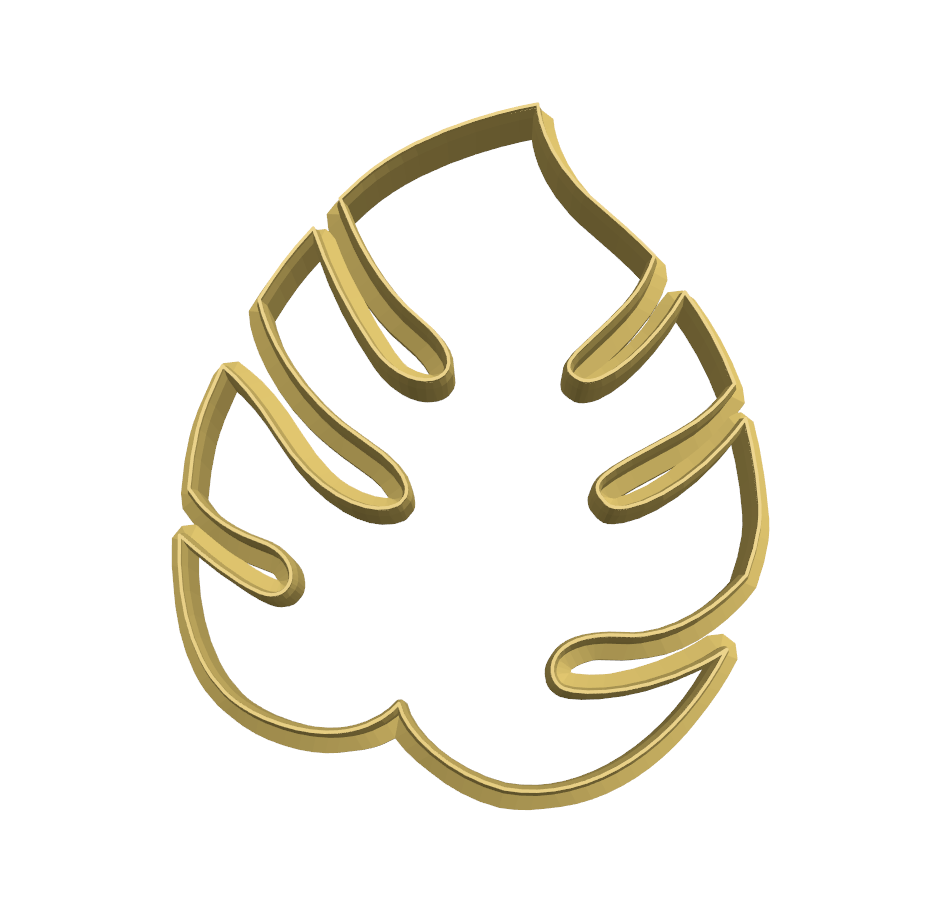 monstera leaf cutter Monstera tropical leaf cookie cutter – Frosted Cutters