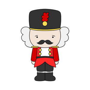 Nutcracker Doll cookie cutter and stamp