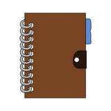 Spiral binding school notebook cookie cutter and stamp