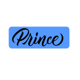 Prince calligraphy lettering cookie cutter and stamp