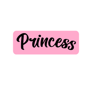 Princess calligraphy lettering cookie cutter and stamp