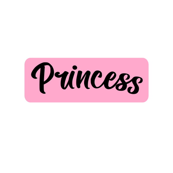 Princess calligraphy lettering cookie cutter and stamp