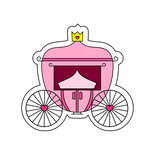Princess carriage cookie cutter and stamp