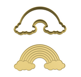 Rainbow with cloud cookie cutter and stamp