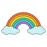 Rainbow with cloud cookie cutter and stamp