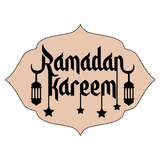 Ramadan Kareem English calligraphy cookie cutter and stamp