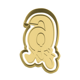 Number 6 (six) with writing cookie cutter and stamp