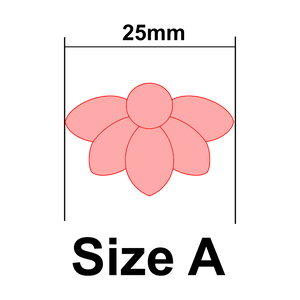 UForm Half daisy shape clay cutter (UF0094)