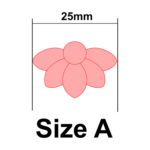 UForm Half daisy shape clay cutter (UF0094)