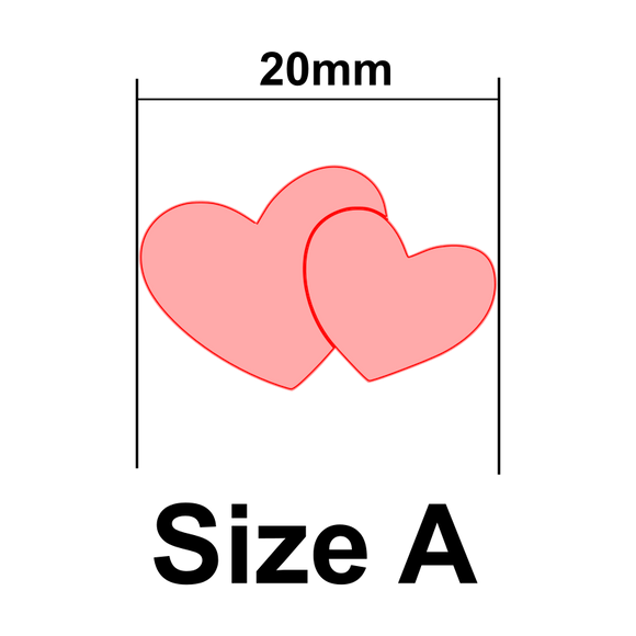 UForm Double heart shape clay cutter (UF0078)
