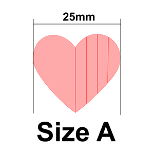 UForm Heart with emboss shape clay cutter (UF0085)