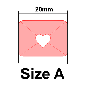 UForm Love letter with emboss shape clay cutter (UF0083)