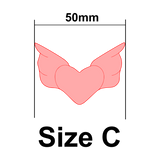 UForm Heart wings with emboss shape clay cutter (UF0084)