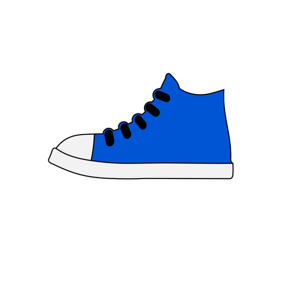 Sneakers shoes cookie cutter and stamp