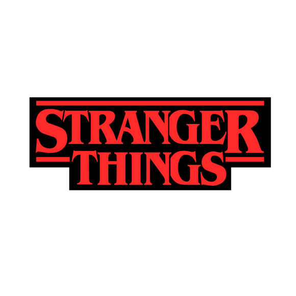 Stranger things logo cookie cutter and stamp
