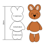 Stuffed Easter Bunny Puzzle Platter multi-cutter and stamps