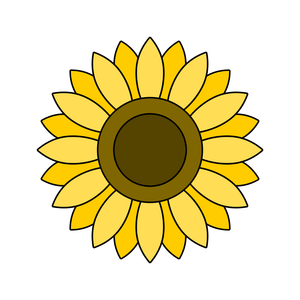 Sunflower cookie cutter and stamp