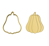 Tall curved pumpkin cookie cutter and stamp