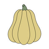 Tall curved pumpkin cookie cutter and stamp