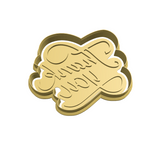 Thank you calligraphy cookie cutter and stamp