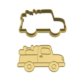 Truck carrying hearts cookie cutter with stamp