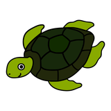 Sea turtle cookie cutter with stamp