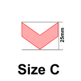 UForm Wide V shape clay cutter (UF0058)