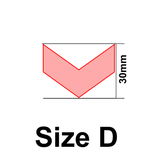 UForm Wide V shape clay cutter (UF0058)