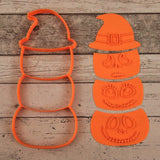 Halloween stacked pumpkins platter multi-cutter and stamps